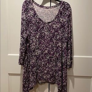 Croft & Borrow 3/4 Length Sharkbite Hem top